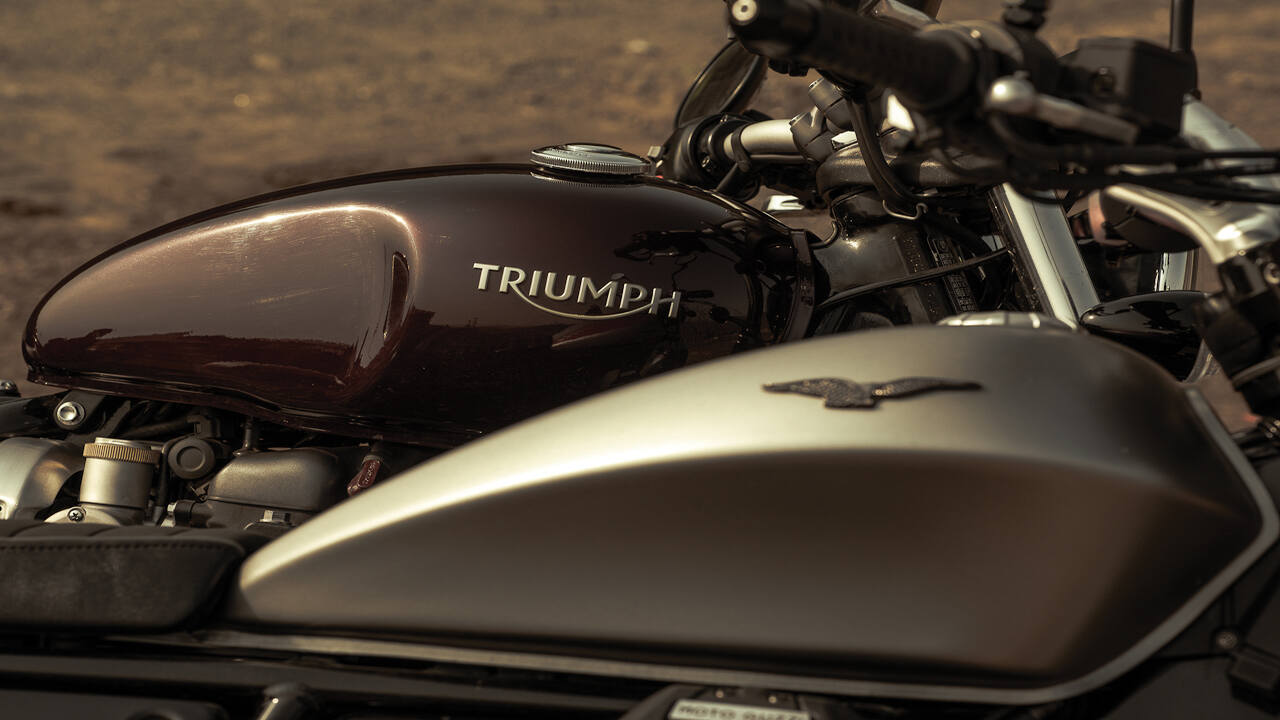 Moto Guzzi And Triumph Fuel Tank Comparison