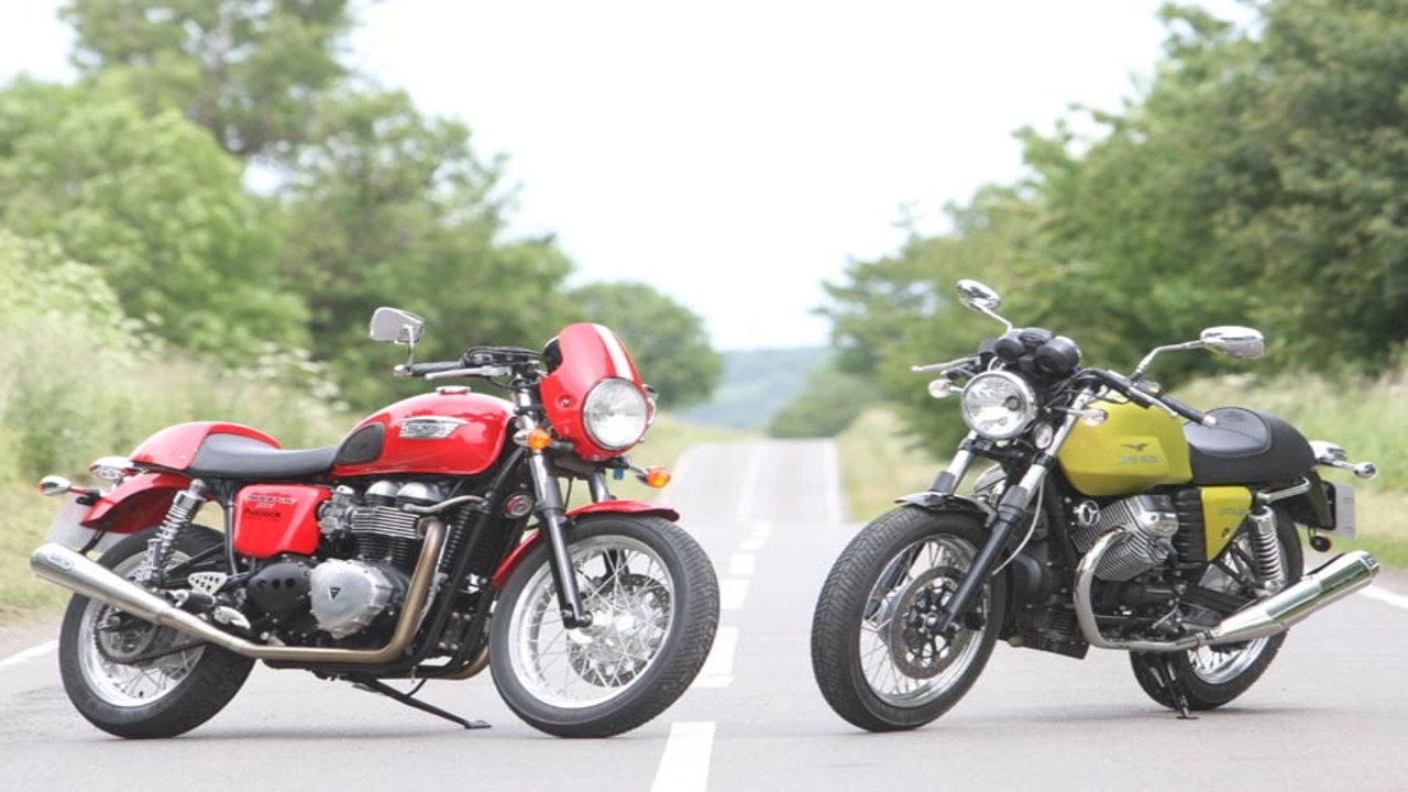 Head To head comparison between Moto guzzi V7 Vs triumph bonneville