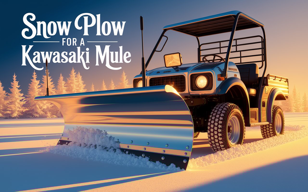 snow plow for a Kawasaki Mule