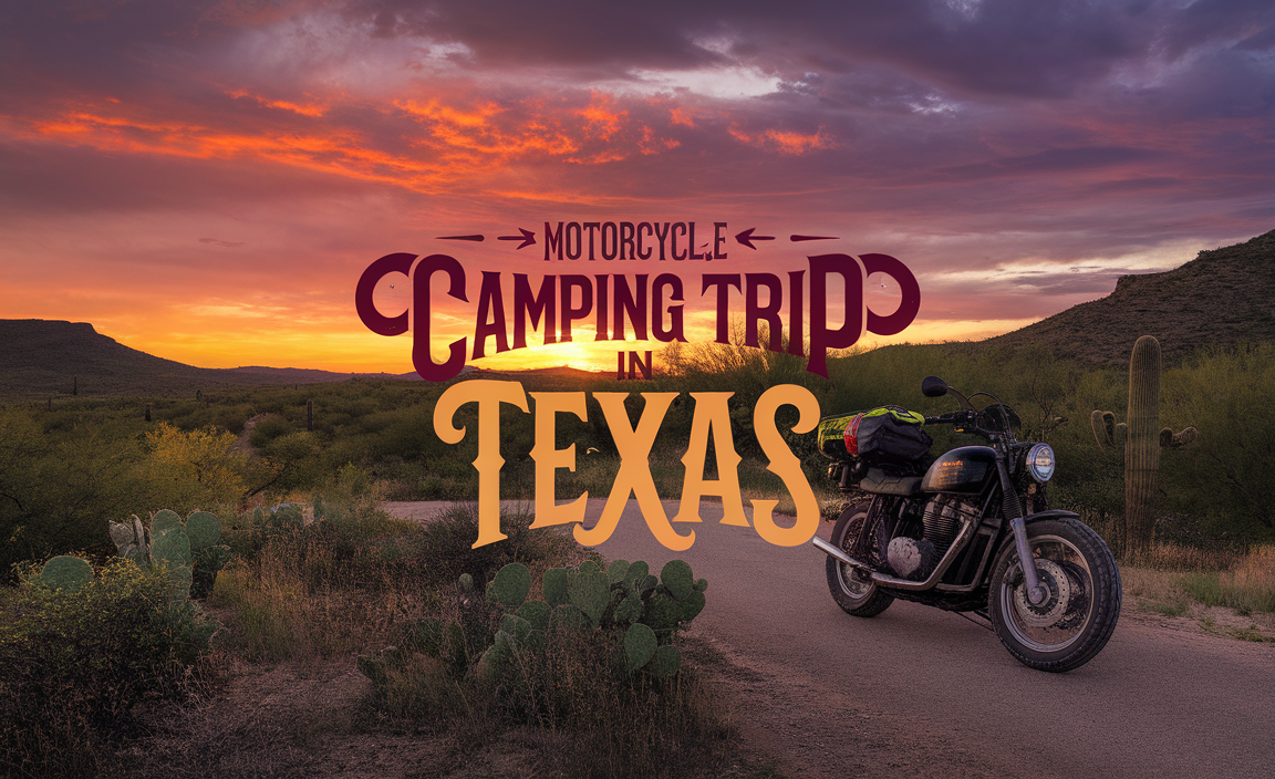Motorcycle Camping Trip In Texas Sunset Ride