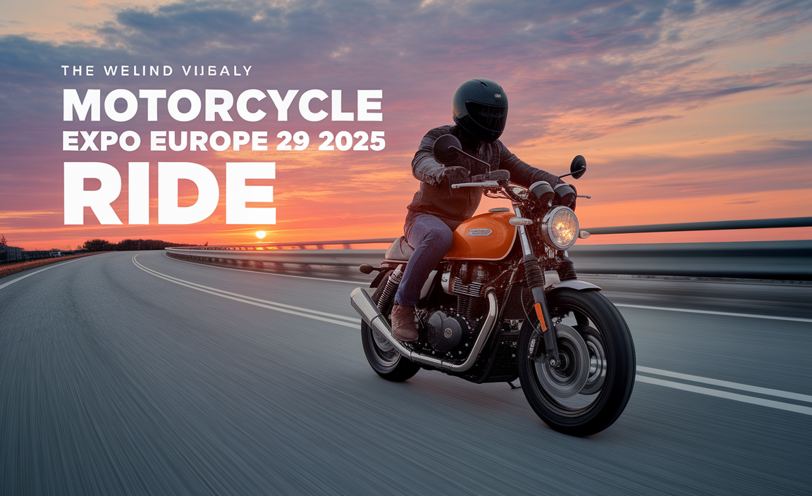 motorcycle expo Europe 2025 sunset ride