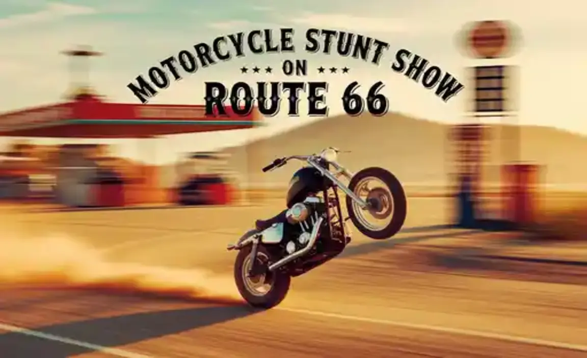 Motorcycle Stunt Show On Route 66