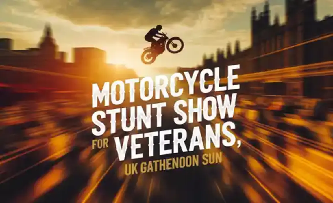 Motorcycle Stunt Show UK Gathering for Veterans