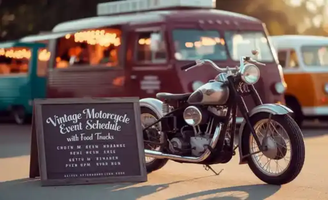 Vintage Motorcycle Event Schedule With Food Trucks