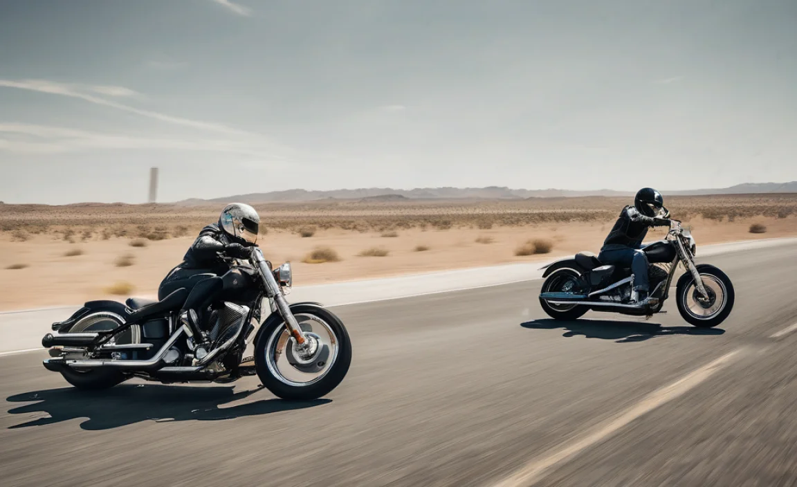 Thrilling Motorcycle Drag Race on Route 66 Today!