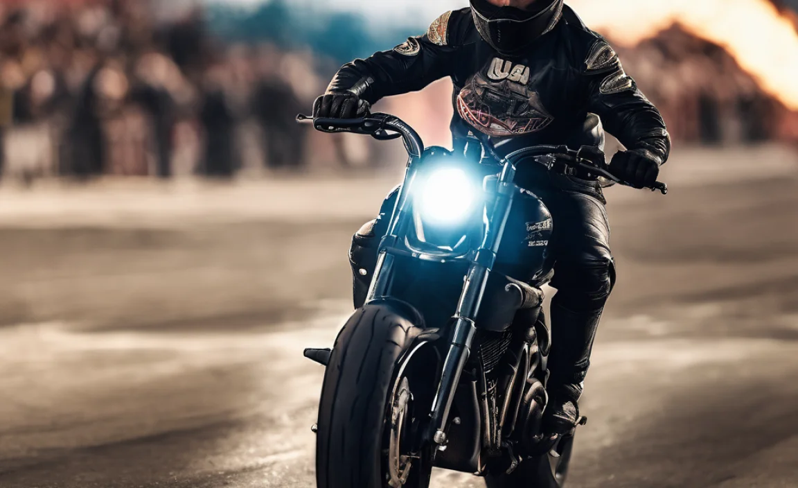 Thrilling 2025 USA Night Ride: Motorcycle Stunt Show