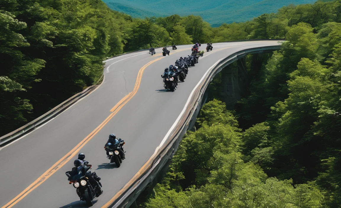 Epic Blue Ridge Parkway: Ultimate Motorcycle Stunt Show!