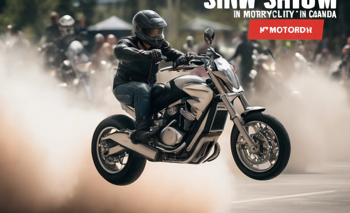 Thrilling Motorcycle Stunt Show in Canada Today!